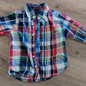 Tommy Hilfiger Multicolor Plaid Kids Button Down Shirt